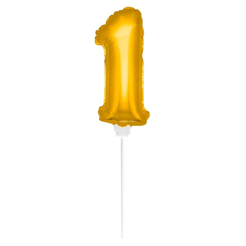 Foil balloon number 1 gold 36cm
