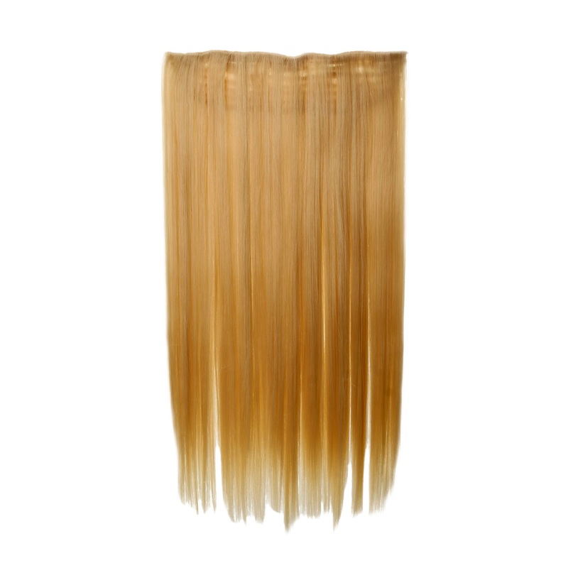 Hairpiece Extension 5 Clips Straight Long Light Blonde L30172-88