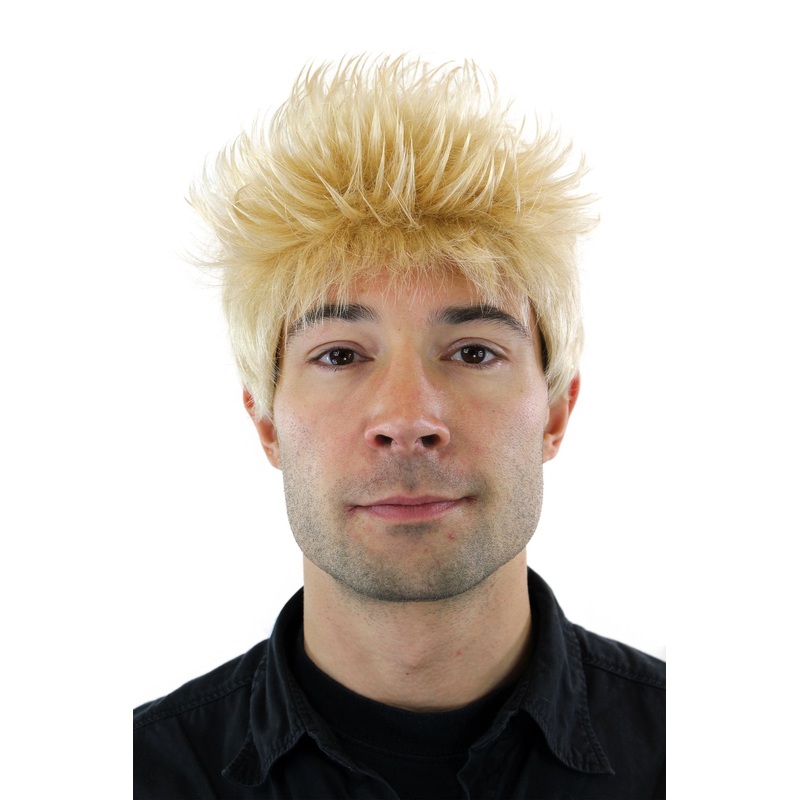 Lady Women Wig short spikey backcombed reased 80s style hair blond GFW386