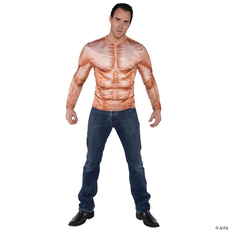 Men’s Photo Real Shirt Muscle Padded Costume