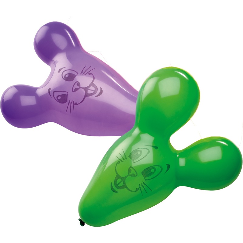 2 figure balloons playful mouse duo