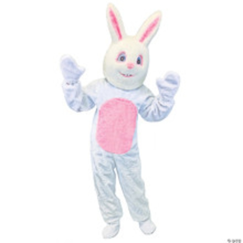 Adult Bunny Suit with Mascot Head – Medium