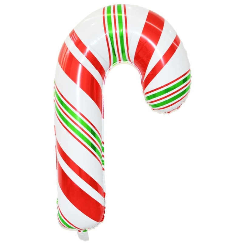 Giant candy cane foil balloon