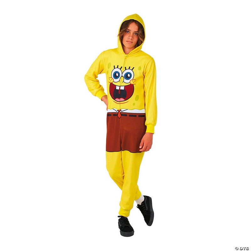 Kids SpongeBob SquarePants SpongeBob Hooded Onesie Costume