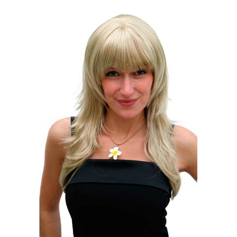 Lady wig layered layers long Drag Queen Crossdressing Cosplay Blonde 2600