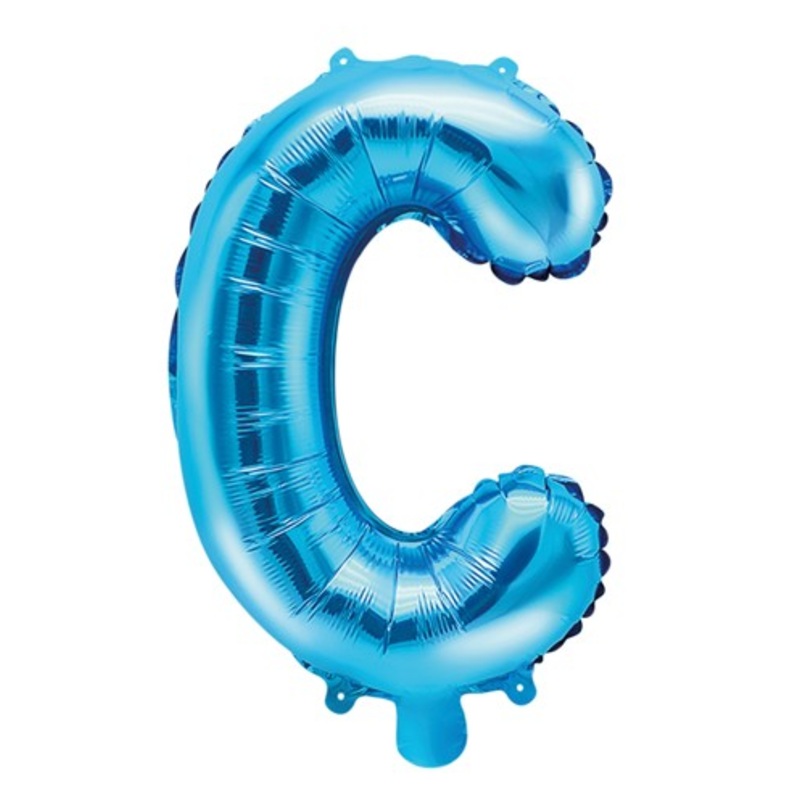Foil balloon C azure blue 35cm