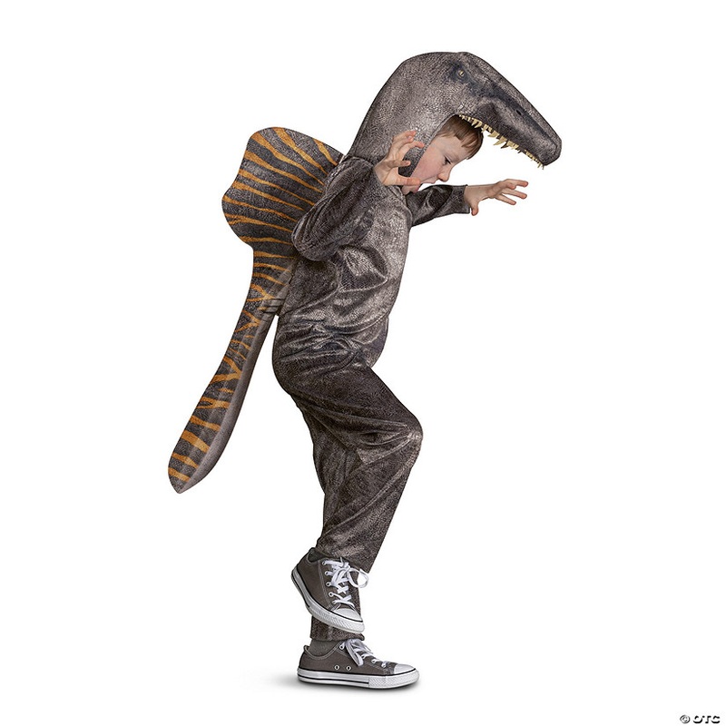 Kids Classic Jurassic World Rebirth Spinosaurus Hooded Jumpsuit Costume