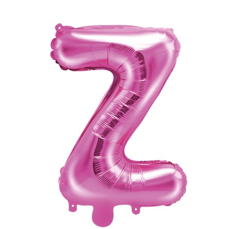 Letter Z foil balloon fuchsia 35cm