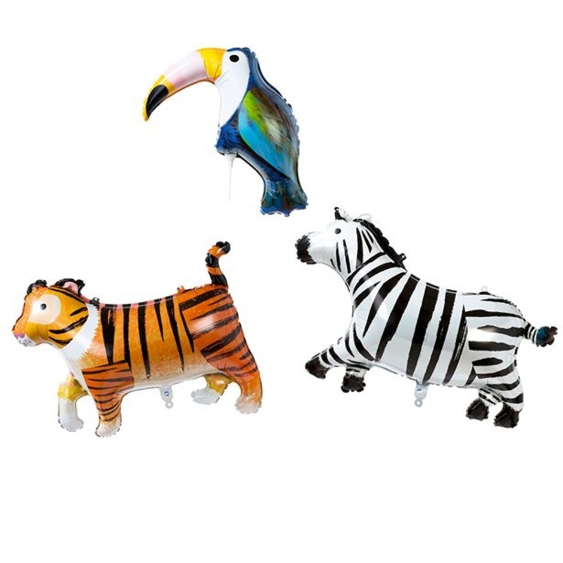 3 foil balloons Happy Animals