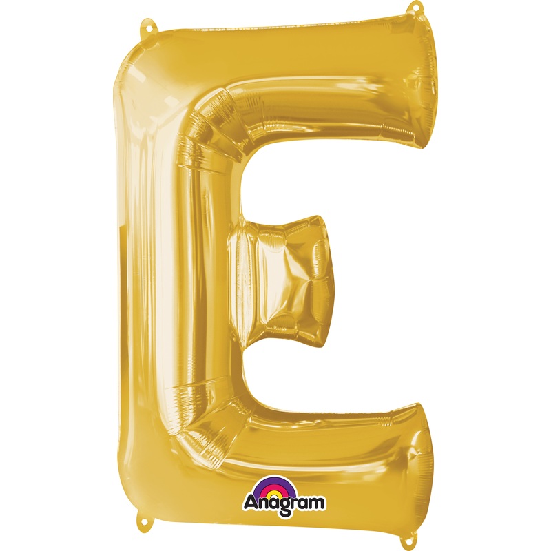 Letter foil balloon E gold 81cm