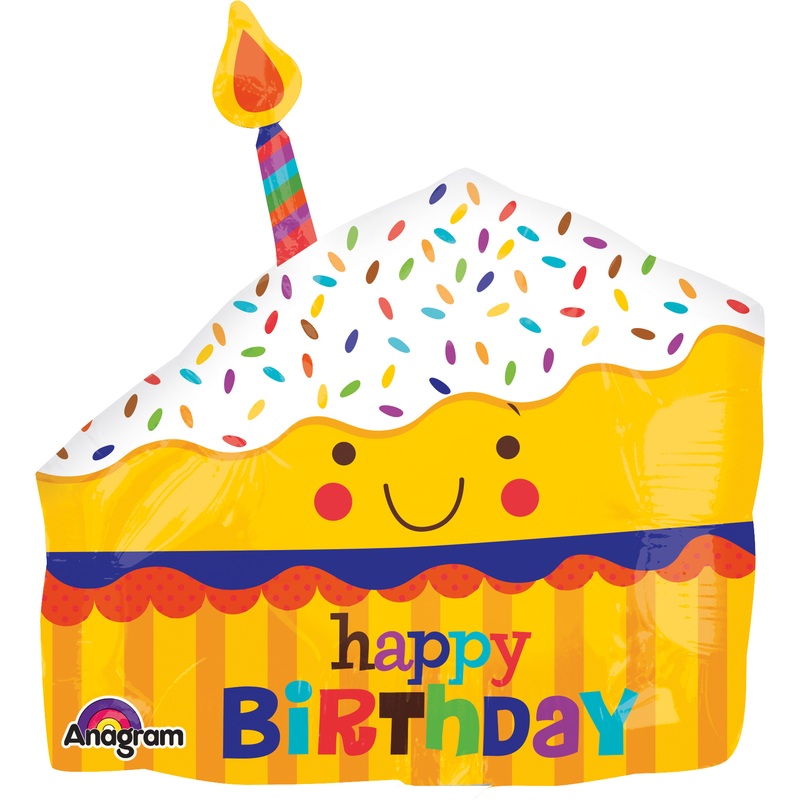 Stick balloon Happy Cake birthday greetings