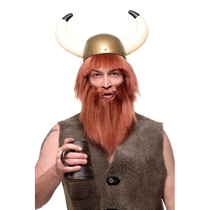 Wig & Beard Erik the Red Viking Barbarian Berzerker Stone Age Man RJ007-P130