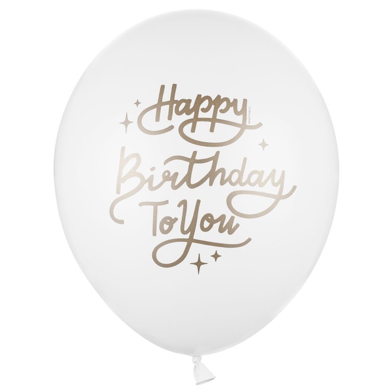 50 Happy Birthday to you balloons 30cm