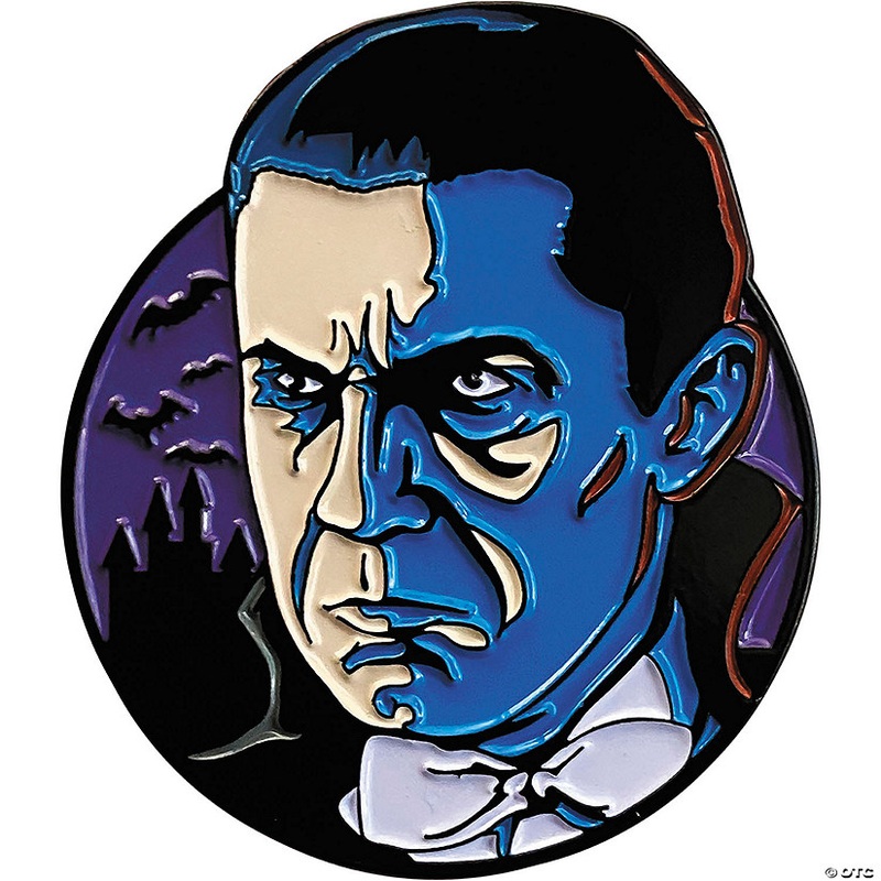 1 1/2 Dracula Bela Lugosi Dracula Character Face Full-Color Enamel Pin