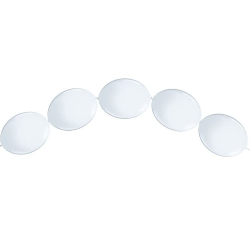 50 white garland balloons 15cm