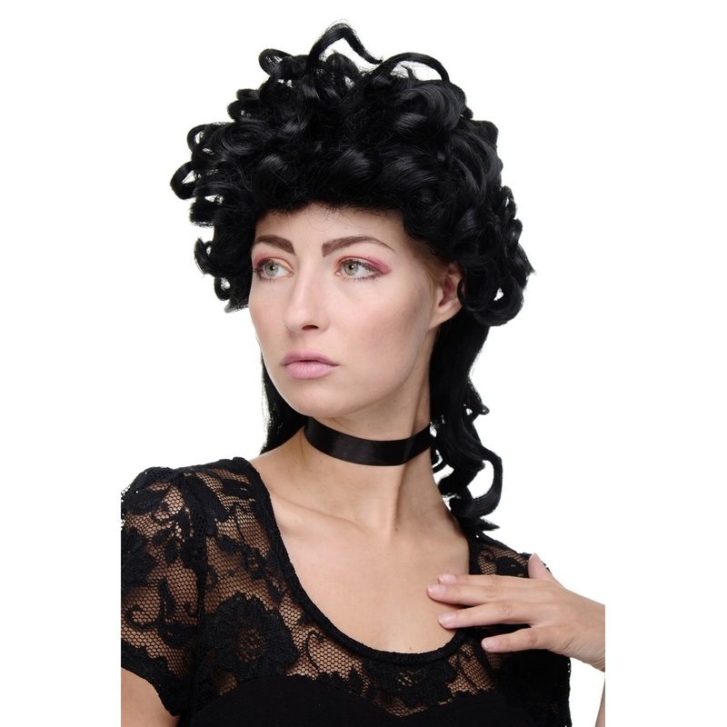 Lady Wig Theatre Renaissance Baroque Marie Antoinette curls curly black GFW1702
