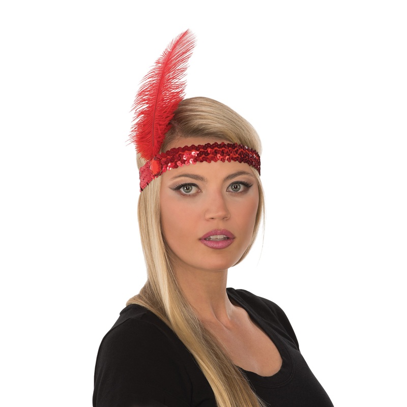 Red Flapper Headband Standard|Standard