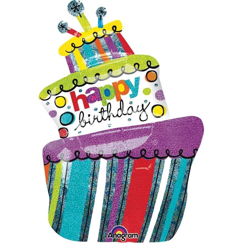 Slate birthday balloon cakes