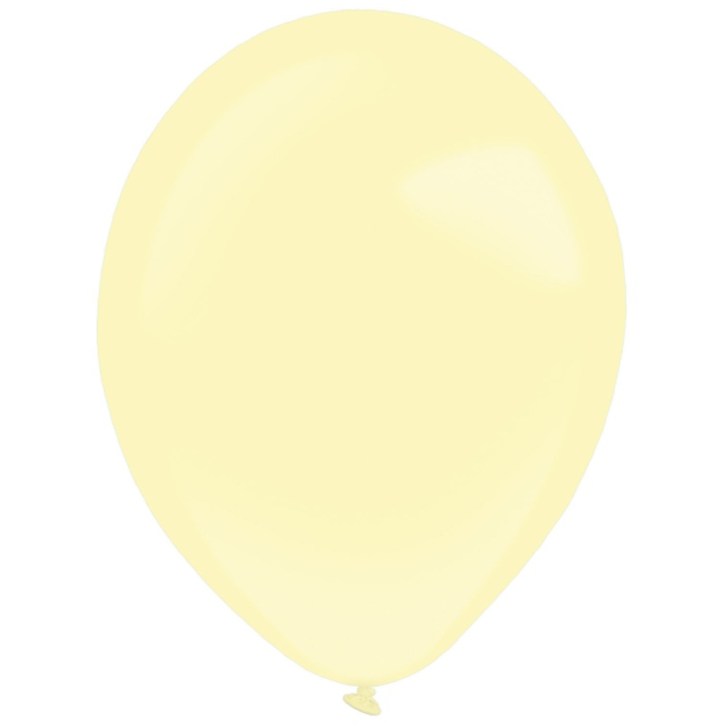 100 latex balloons fashion vanilla yellow 12cm