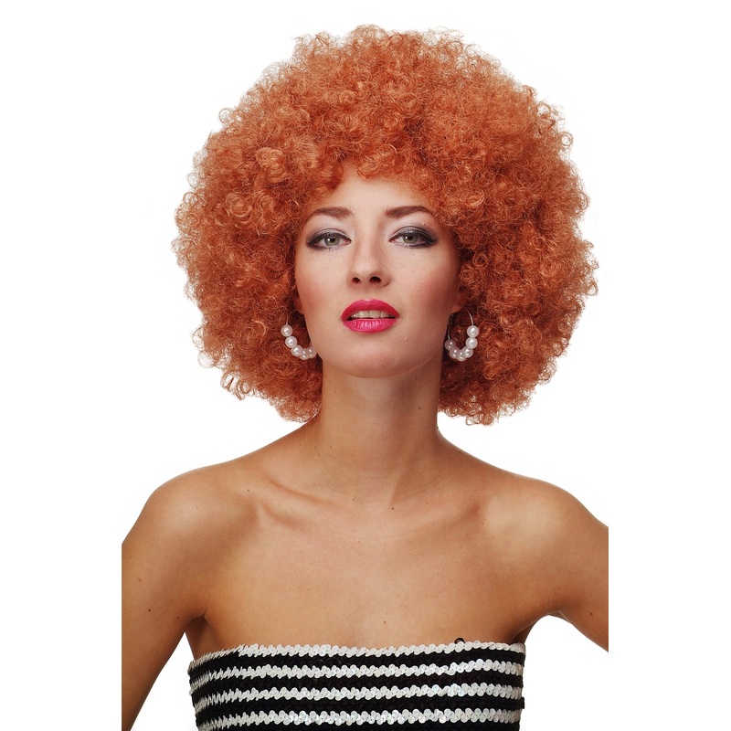 Afro Wig Halloween Carnival Men Women 70s Party Copper Red Disco PW0011-P130