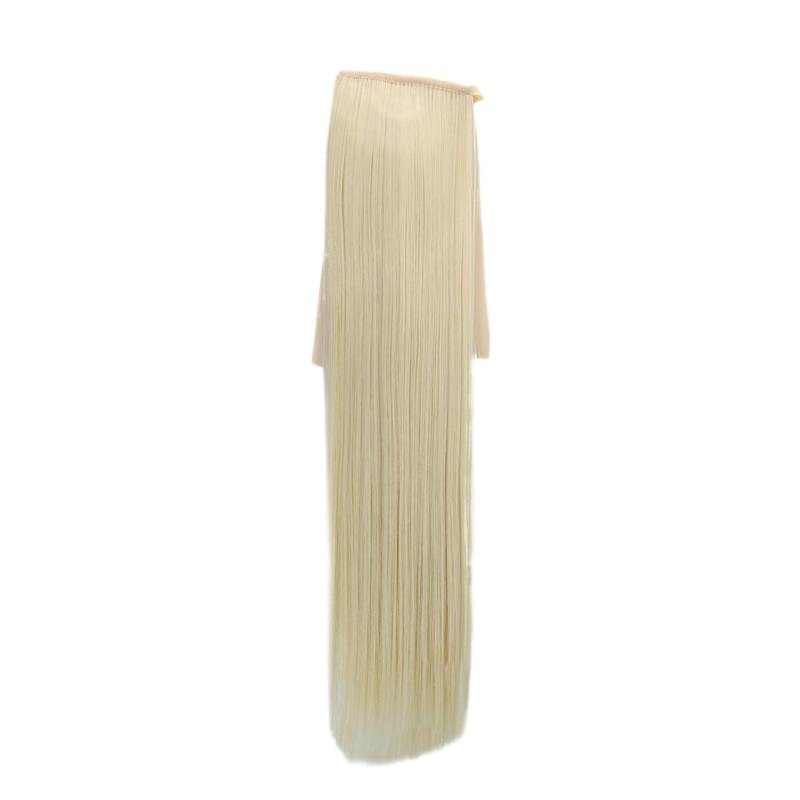 Hairpiece slim Ponytail Pigtail Light Blonde Straight Band + Clip Fastening YZF-TS18-613