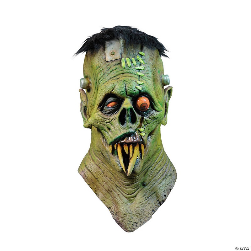 Toxictoons Green Gruesome Monster with Hair Sculpted Latex Mask