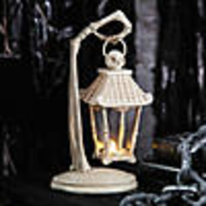 16 1/2 Light-Up Skeleton Crew Bone Lantern Halloween Tabletop Decoration