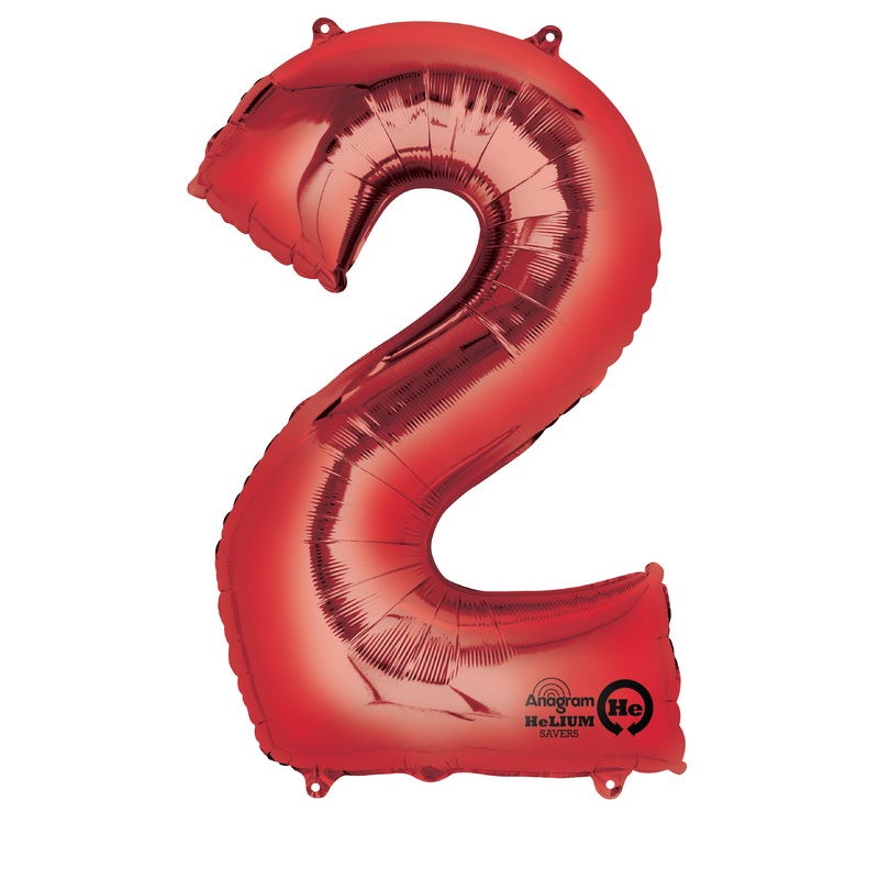 Number balloon 2 red 88cm