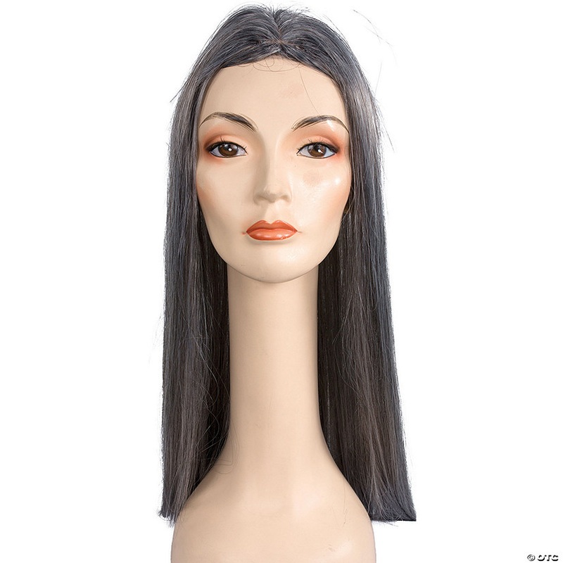 Women’s Straight Long Wig B304A Dark Brown Gray 51