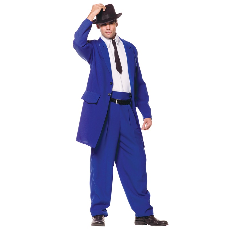 Zoot Suit Adult Costume (Blue) One Size