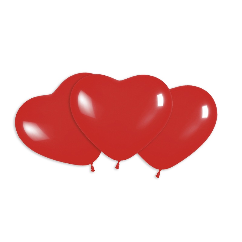 13 little love heart balloons red 12cm
