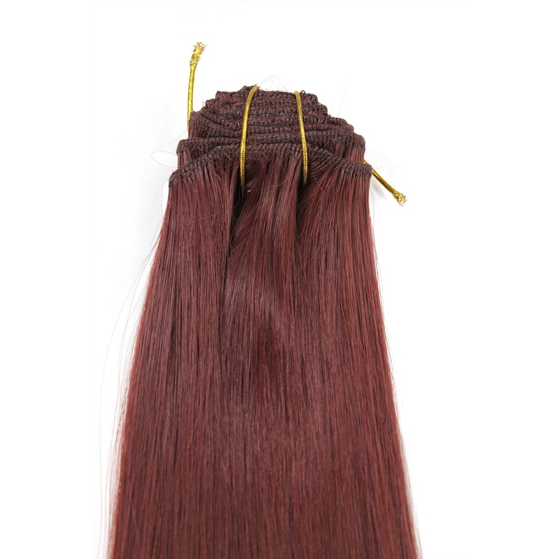 8-piece Clip-in Complete Set Extensions Red-brown EX03-GGO-35