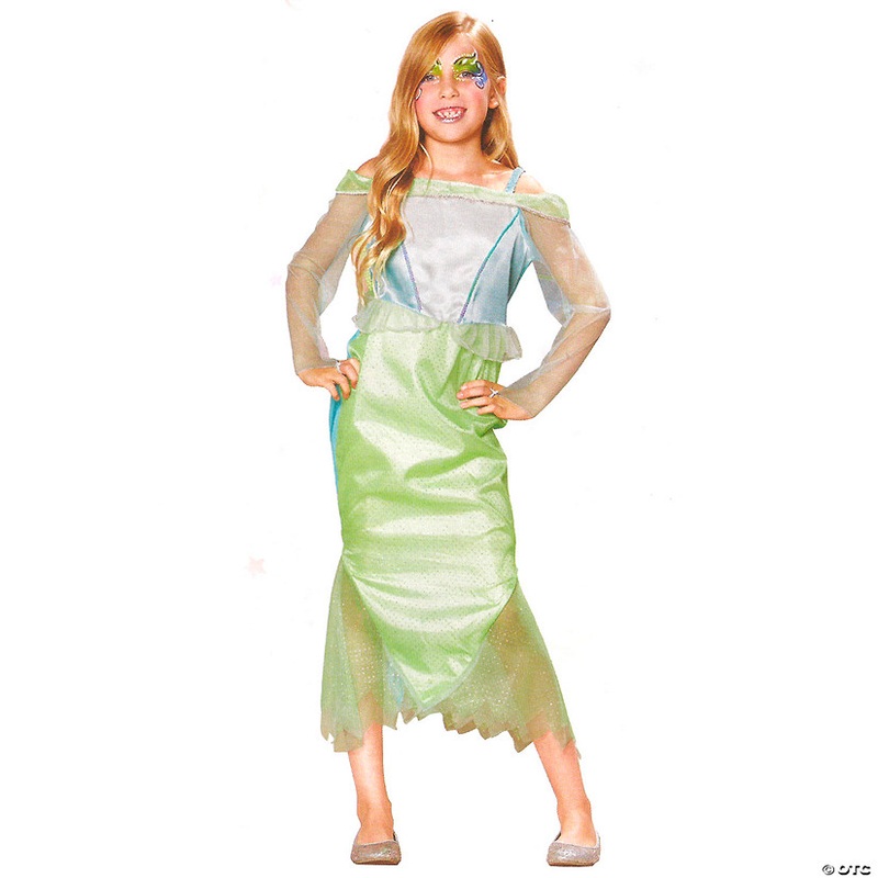 Blue and Green Mermaid Girl Child Halloween Costume – Medium