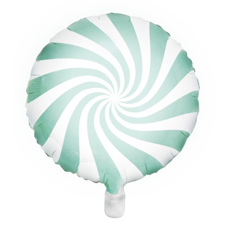 Candy Swirl Foil Balloon Mint 45cm