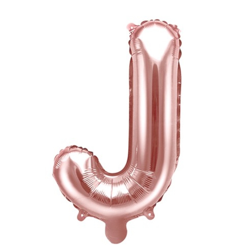 Foil balloon J rose gold 35cm
