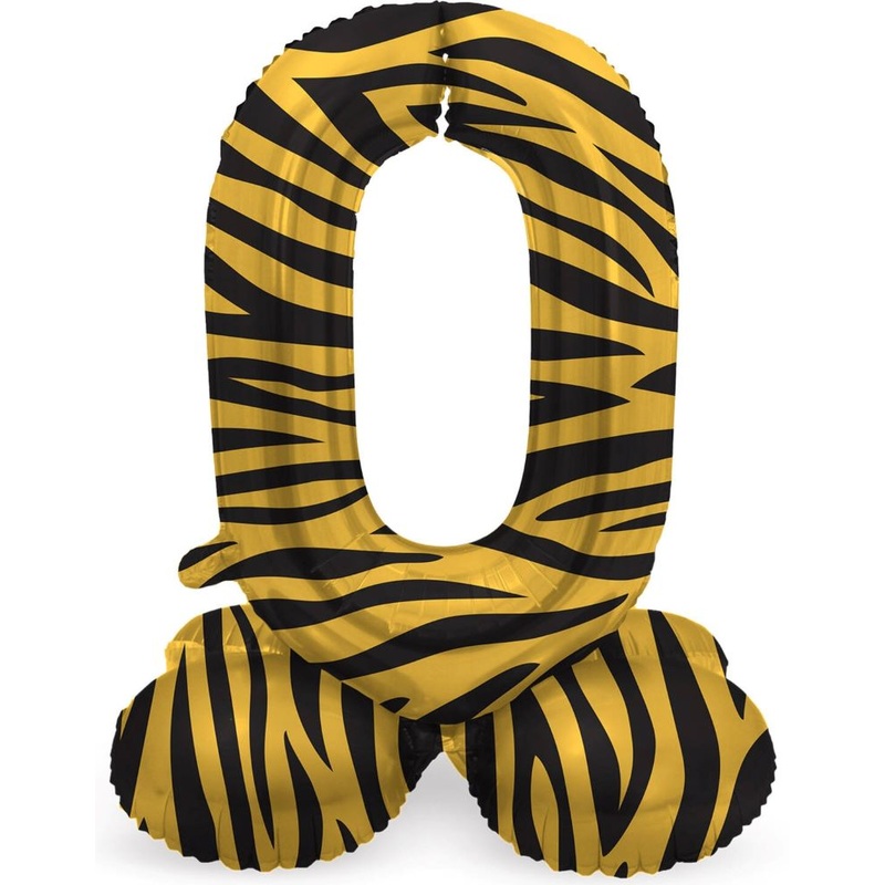 Standing Number 0 Balloon Tiger 72cm