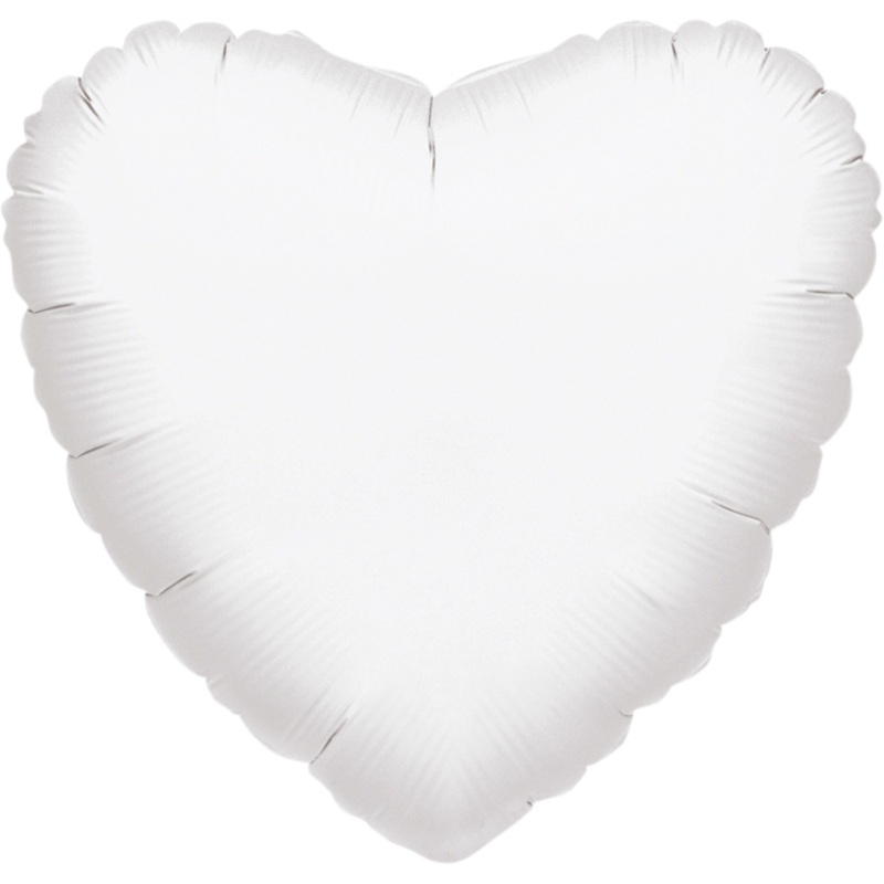 White Heart Balloon 46cm