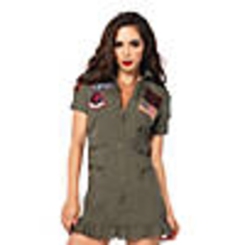 Womens Top Gun Pilot Dress Costume