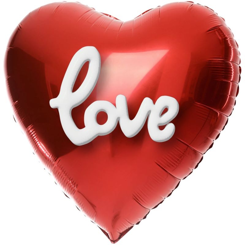 3D heart tremor foil balloon 56cm