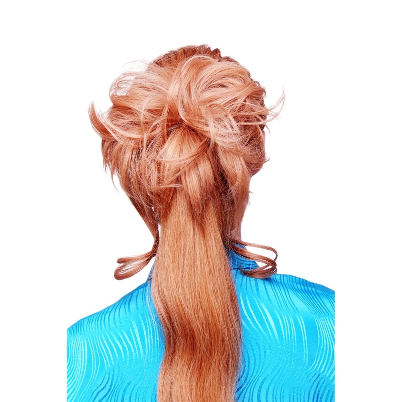 Hair Piece baroque voluminous wild curled scrunchy comb middle blonde YZF-3072HT