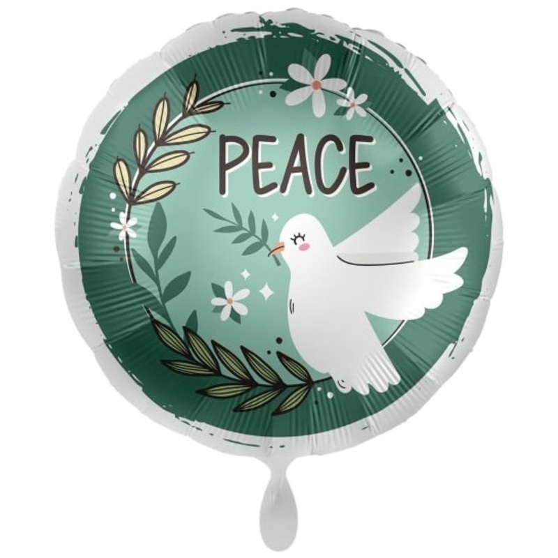 Peace foil balloon with dove 45cm
