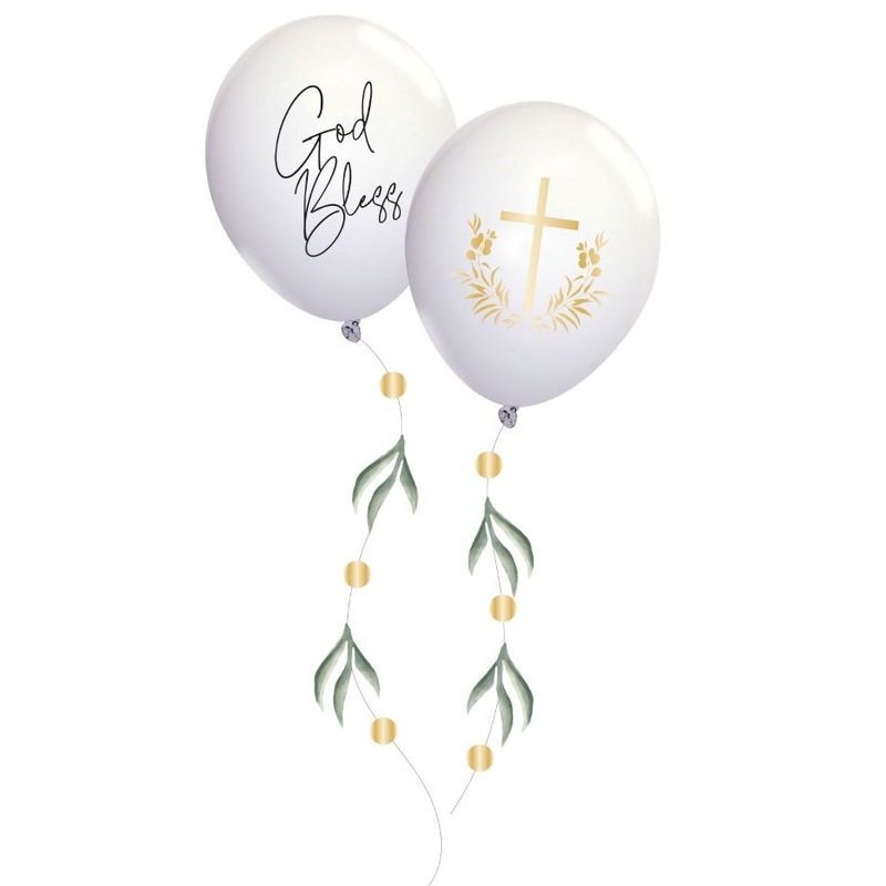 4 Floral Church balloons with pendant
