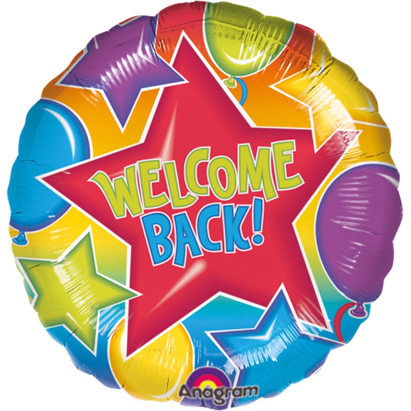 Round foil welcome back balloon