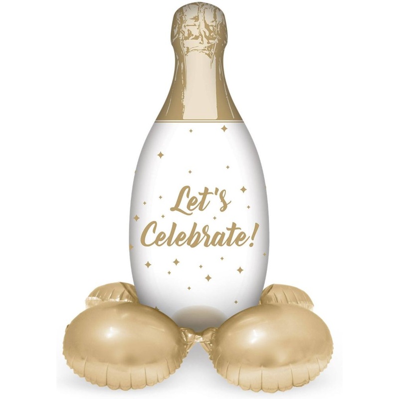 standing foil balloon champagne bottle 86cm