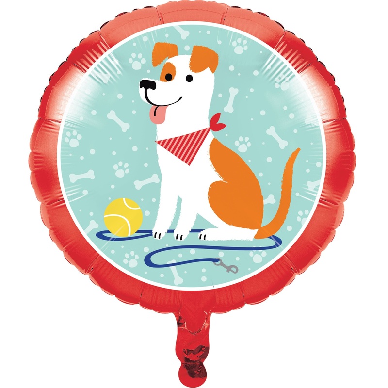 Dog party foil balloon 46cm