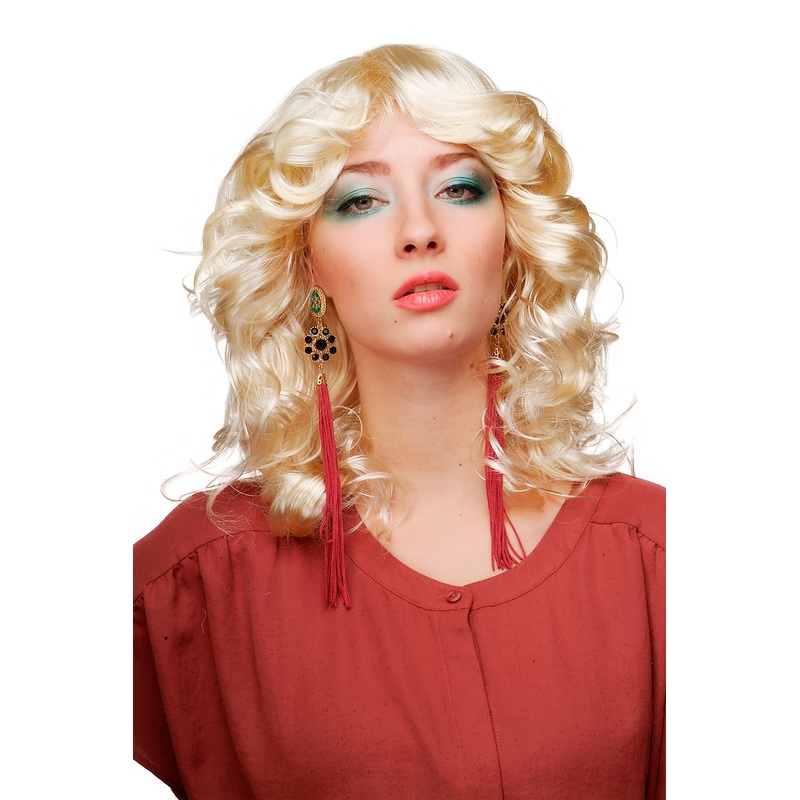 Lady party wig angelic blond angel long curls medieval Gothic Lolita 61842