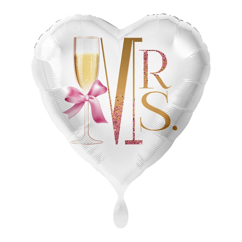 Mrs. Heart Foil Balloon 43cm