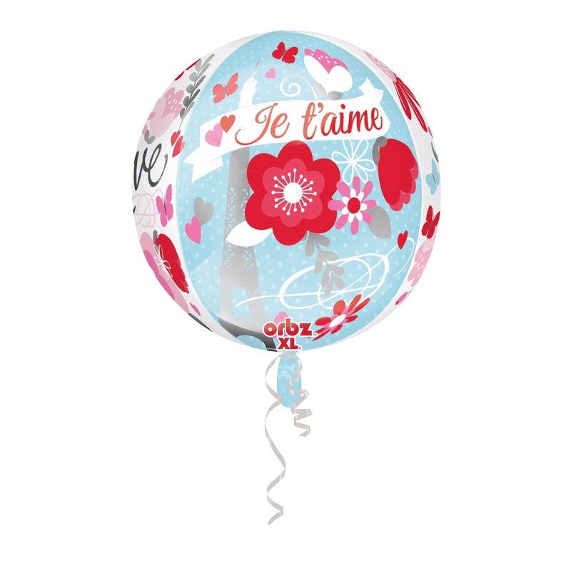 Paris Flower Orbz Balloon 38x40cm