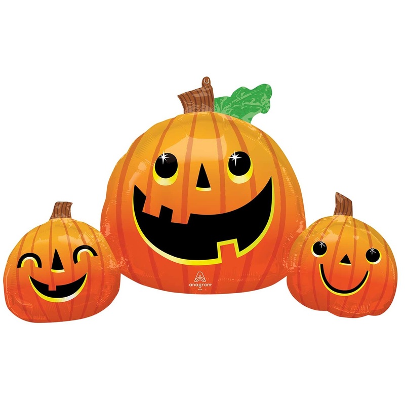 Pumpkin Trio Foil Balloon 1.39m