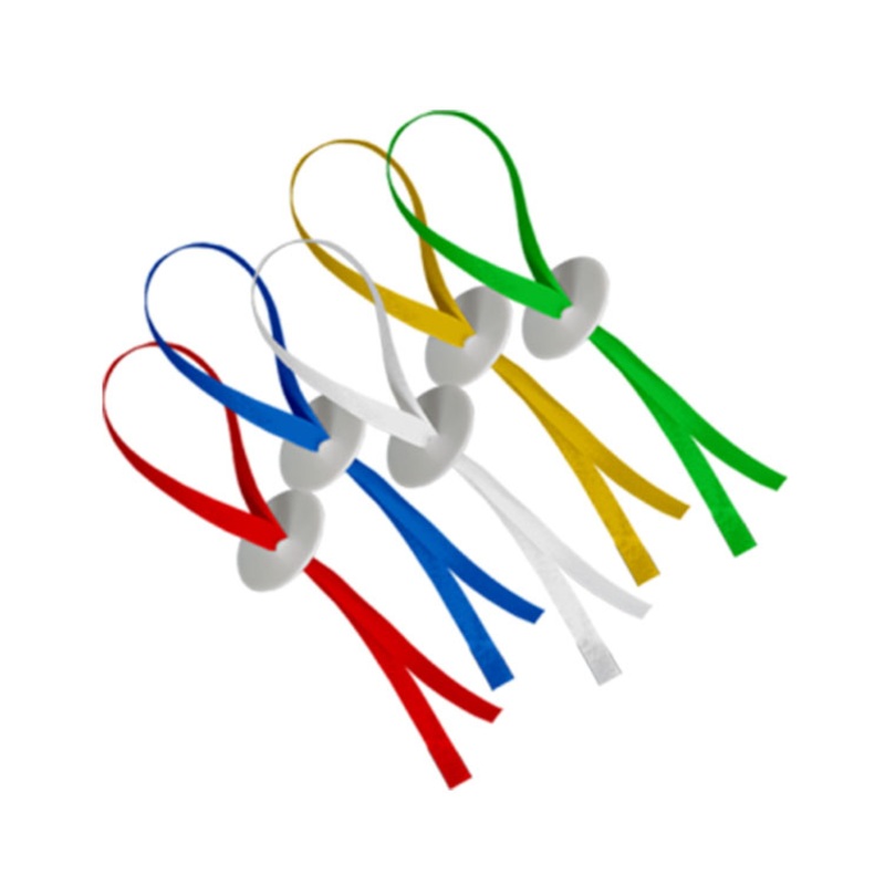 10 colorful balloon closures with ribbon